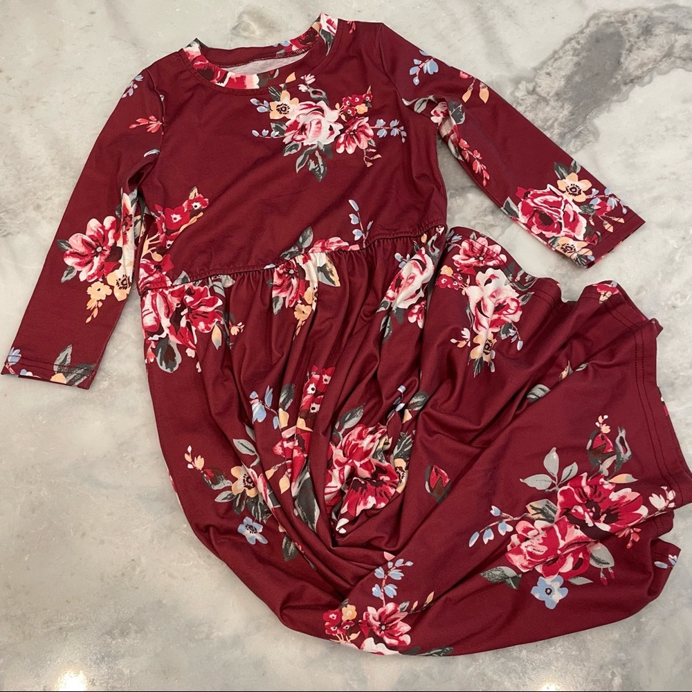 Floral Maxi Dress Size M Girls